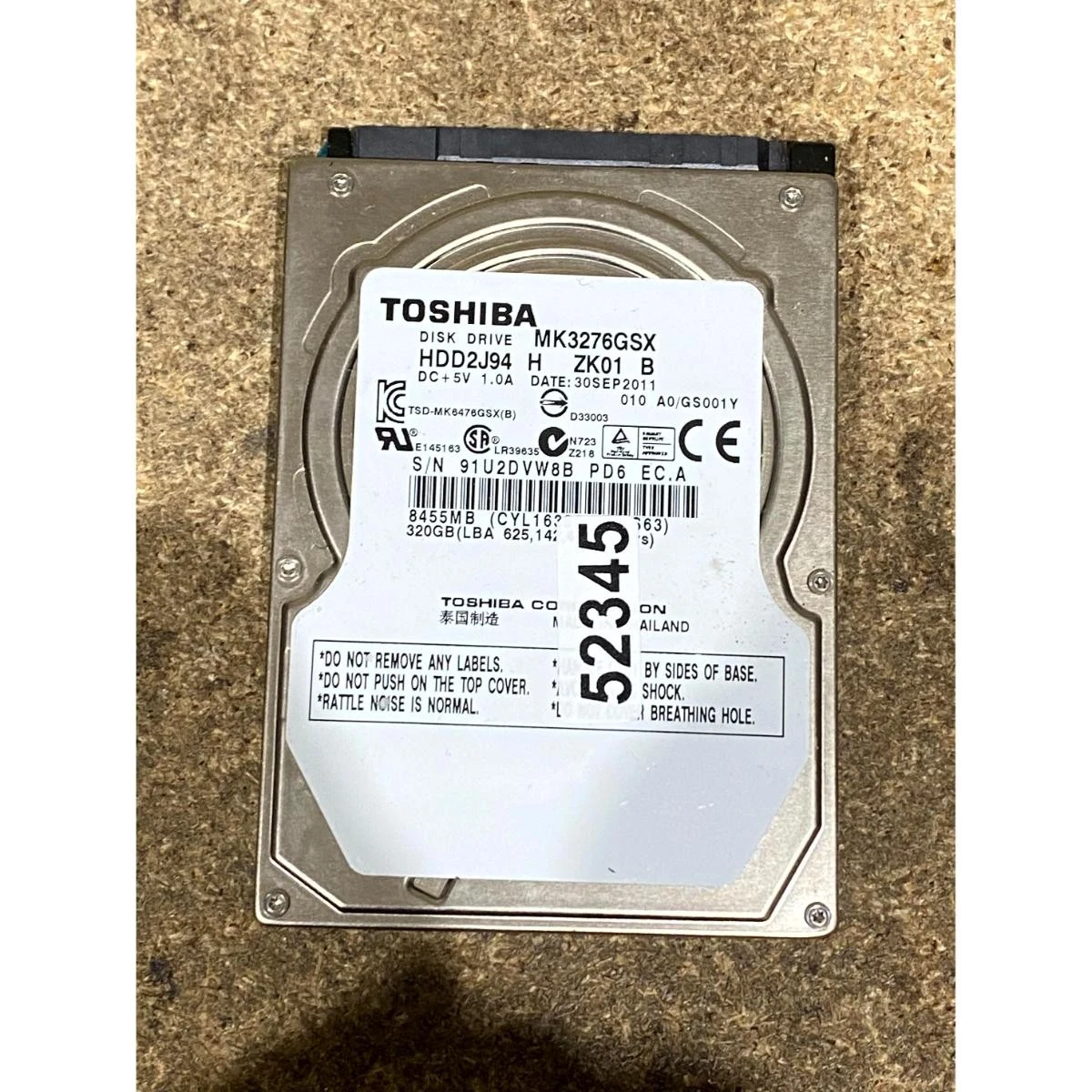 Toshiba External Hard Disk Drives 320 GB Storage Capacity for sale