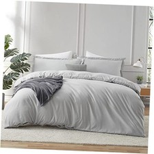 Light Grey Duvet Cover King King 104" x 90" 11 - Light Grey No Comforter 