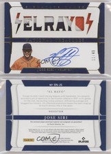 2022 Panini National Treasures Signature Names Gold /49 Jose Siri Rookie Auto RC
