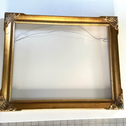 Marco de madera moderno con bordes de lujo hoja de pintura dorada para pintura de 11" x 13" DE COLECCIÓN