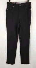 Gloria Vanderbilt  Amanda Slim Knit Ponte Tapered Leg Pants 6 Classic High Rise 