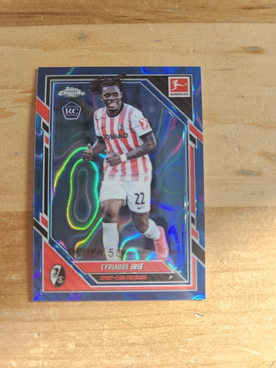 2025-26 Topps Chrome Bundesliga Cyriaque Irie RC Rookie Blue Lava