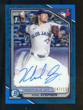 2024 Bowman Chrome Baseball Blue Refractor Khal Stephen 1st Bowman RC AUTO /150