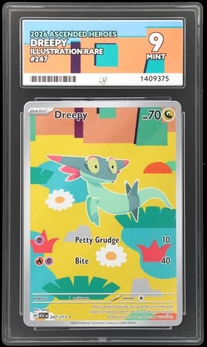 Dreepy Ascended Heroes IR 247/217 Graded Pokemon Card ACE 9 Sub Grades 9/10/10/9