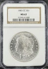 1883-CC $1 Morgan Silver Dollar, NGC Fatty Holder MS 63 #516008