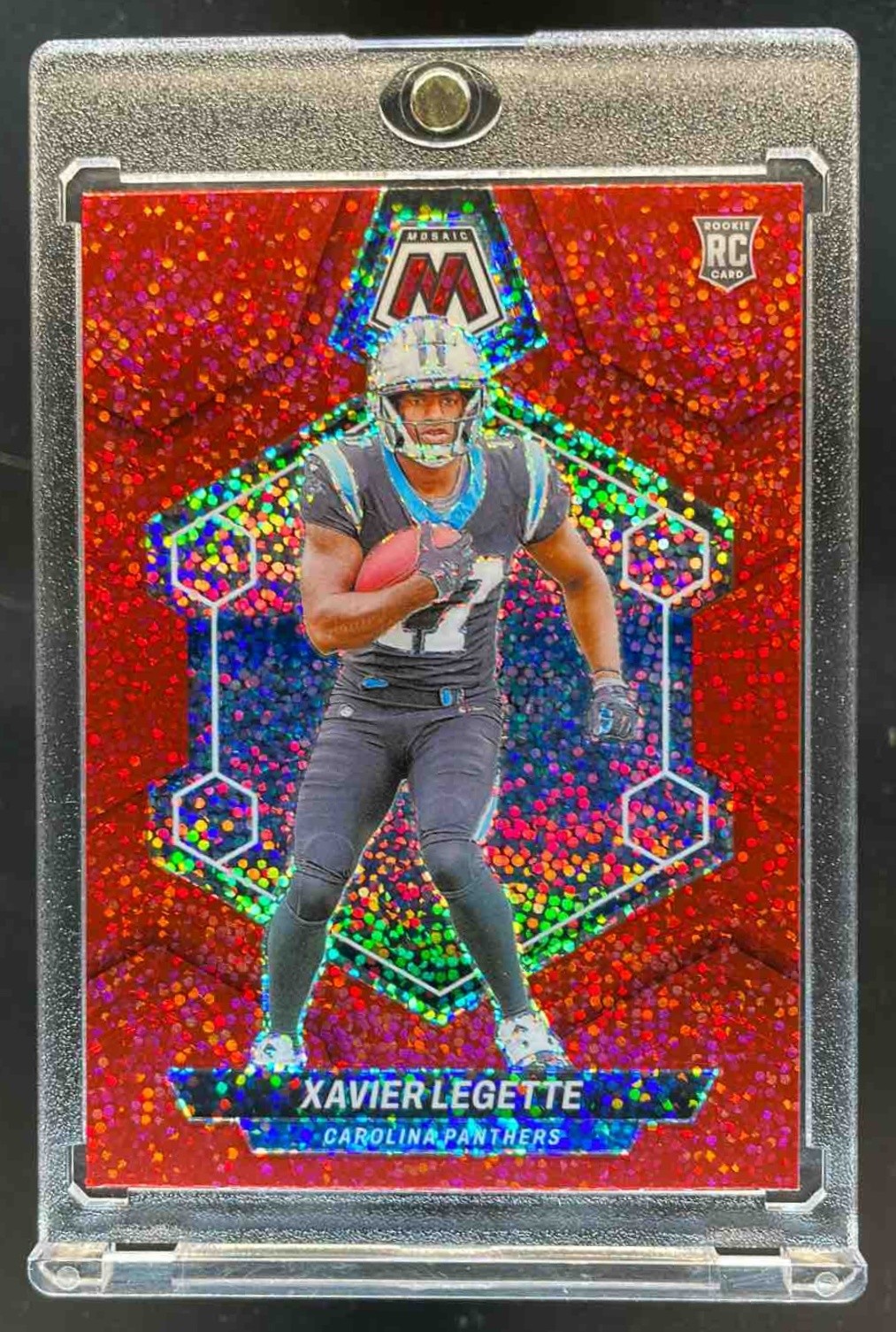 2024 Mosaic Xavier Legette RC Red Sparkle Prizm Rookie #332 Panthers