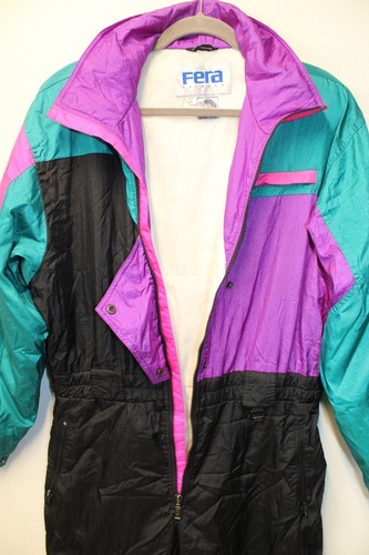 VINTAGE FERA SKIWEAR, SKI SCHNEEANZUG, GRÖSSE 14, MIT SCHULTERPOLSTERN, 61 ZOLL LANG - Bild 6 von 12