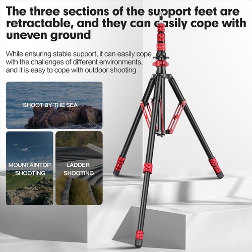 Light Stand with Storage Bag, 87.4 inch/2.22m Aluminium Photography Tripod fo... - Picture 4 of 9