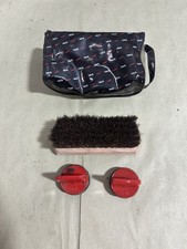 kiwi shoe shine Kit Used With Brush And 2 Sponges And Case