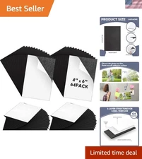 Flexible 4x6 Magnetic Sheets with Adhesive Backing - Ideal for Display & Storage