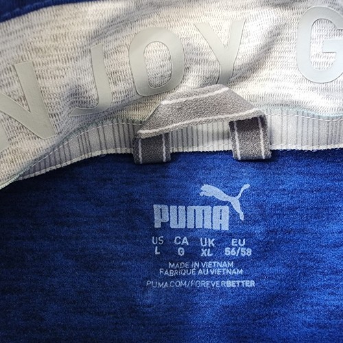 PUMA Cloudspun T7 Golf Vest Mens L Blue/Gray Soft Stretch Full Zip Activewear - Picture 2 of 10