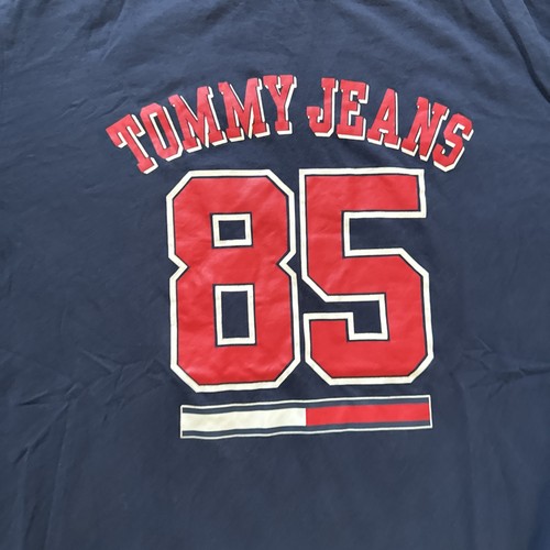 Tommy Hilfiger Shirt Mens XXL Navy Blue Graphic Print #85 Big Logo Tommy Jeans - Picture 6 of 15