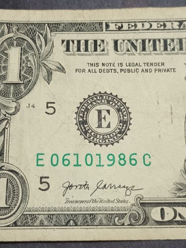 🎉2017 $1 E RICHMOND BEP TRUE BIRTHDAY NOTE JUNE 10 1986 (E06101986C)🎇 - Picture 2 of 8