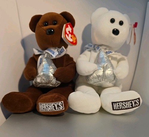Paar Hershey's Beanie Babys von Ty zum 100. Jahrestag von Hershey's Kisses - Bild 1 von 6