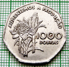 SAINT THOMAS & PRINCE São Tomé and Príncipe 1997 1000 DOBRAS, FAO SERIES