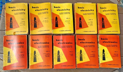 Vintage Basic Electricity & Electronics 10 Vol Set Van Valkenburgh Rider Tech