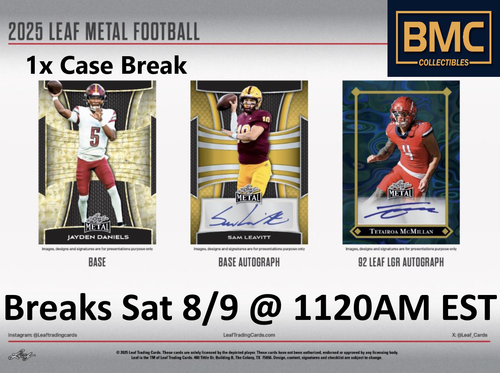 Cade Klubnik 2025 Leaf Metal Football Hobby 1x Case Break #27