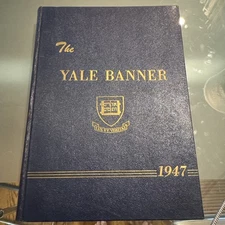 FREE SHIP! 1947 Yale Banner Yearbook GEORGE BUSH New Haven University