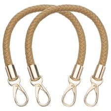 2 Pcs Leather Purse Strap, Braided Purse Replacement, Beige