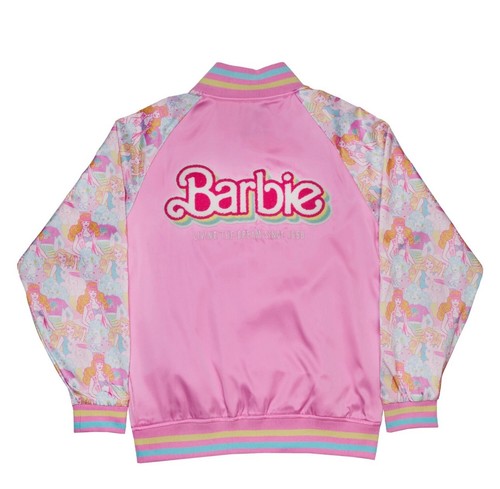 Barbie 65th Anniversary Unisex Bomber Jacket XL Loungefly NWT - Picture 2 of 6