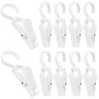  10pcs Laundry Clips Closet Clothes Hanging Clips Swivel Clips With Hooks Towel