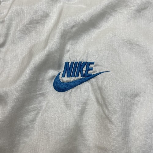 Chaqueta cortavientos vintage Nike para hombre extra grande blanca azul bloque de color cremallera completa - Imagen 3 de 17