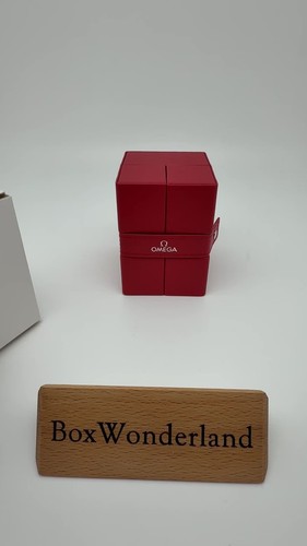 Caja de cuero Omega genuino caja de reloj Omega estuche de viaje rojo REF. 9410 0136 - Vídeo 1 de 1