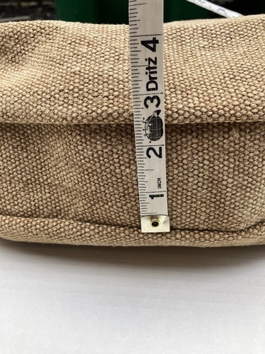 Sundance Stitched Linen Woven Tan Natural Jute Crossbody Hand Bag Purse Boho - Picture 7 of 16