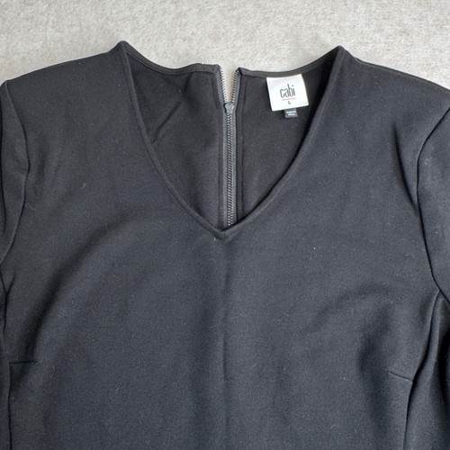 Cabi Ponte Strick schwarz Glockenärmel V-Ausschnitt Top Damen Karriere Bluse Größe Large L - Bild 3 von 4