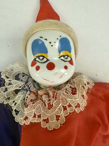Beanie Sand Clown Doll Hand Painted Porcelain Face Lot of 4 - Picture 9 of 15
