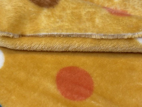 De Doble Cara Abrazable Polar Tejido Multi Puntos Mostaza - Imagen 5 de 5