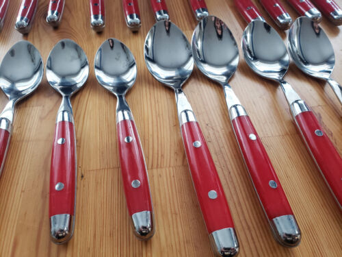 Cambridge Jubilee Red Flatware Silverware Fork Knife Spoon - Picture 4 of 14