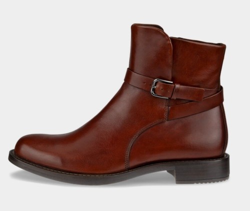 ECCO Sartoelle 25 Leder Mid Buckle Leder Stiefel Cognac Neu Gr. EU 38, US 7-7,5