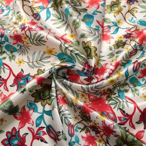 1Yard Vintage Satin Fabric Silky Charmeuse material For Scarf,Gown,Lining Sewing - Picture 4 of 13
