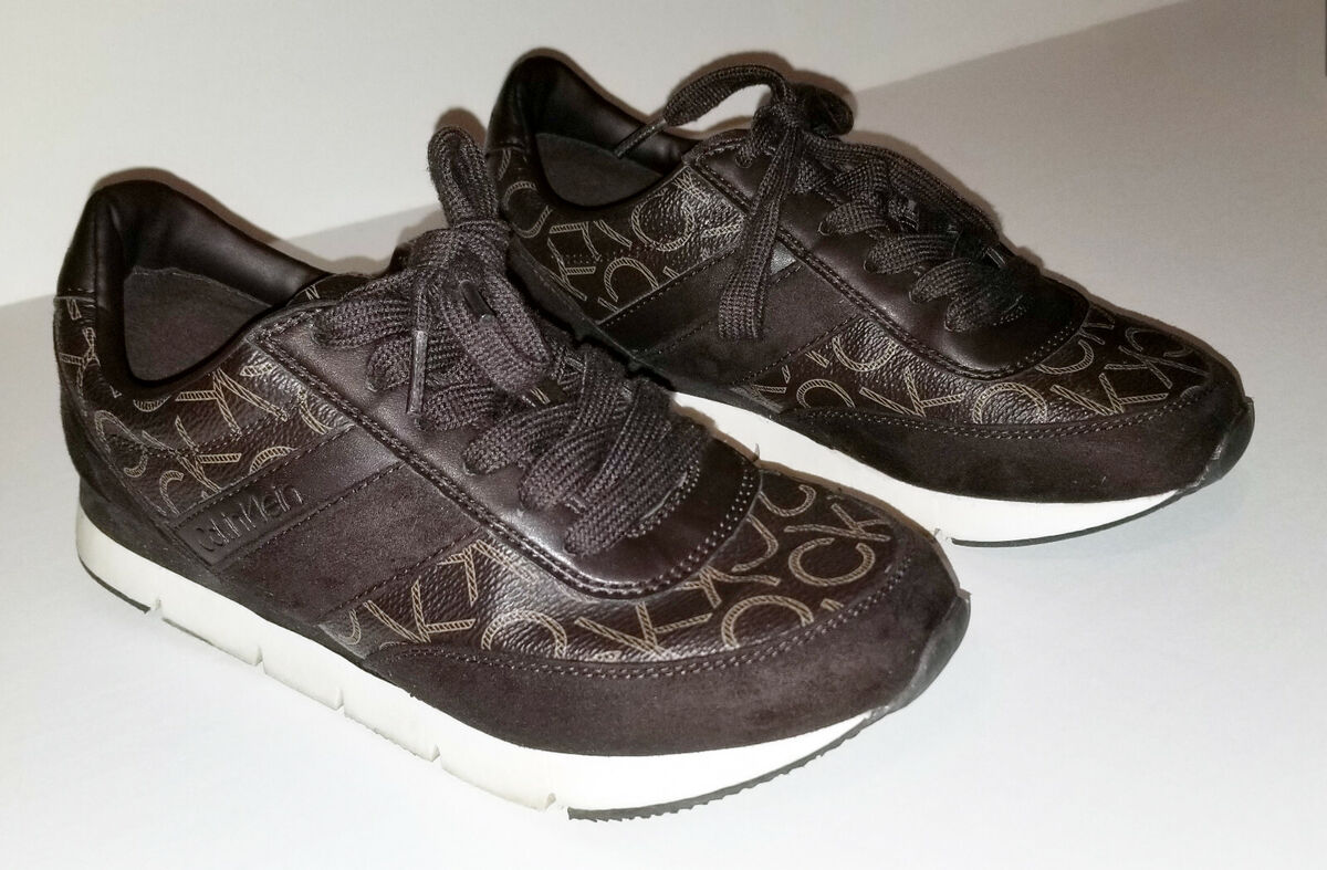 Calvin Klein Women s Tea Sneaker Expresso color Size 6.5US 36.5EU Genuine eBay