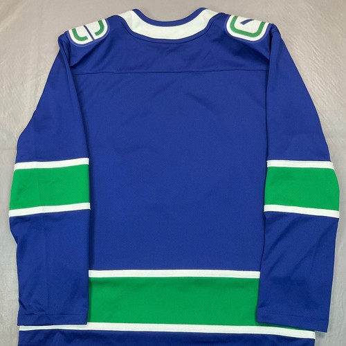 New Fanatics Vancouver Canucks Blank Blue Breakaway Jersey Men's Sz S$175 - Picture 9 of 11