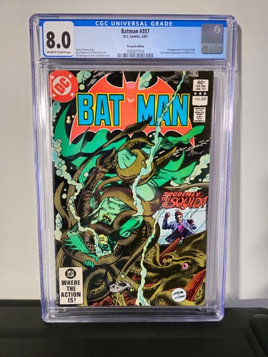 Batman #357 cgc 8.0 Pre-Pack Edition  RARE! MISSING DATE! 1st app. Jason Todd - Picture 1 of 2