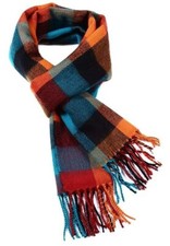Softer than Cashmere Wool 12 x 66 inches 31 x 167.5 cm Window Pane : Orange
