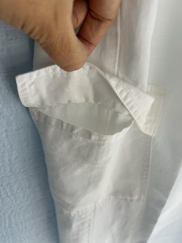 Brand New Eileen Fisher Women's Cargo Pant W/ Tag-Cotton Hemp Trousers-White 10 - Picture 5 of 8