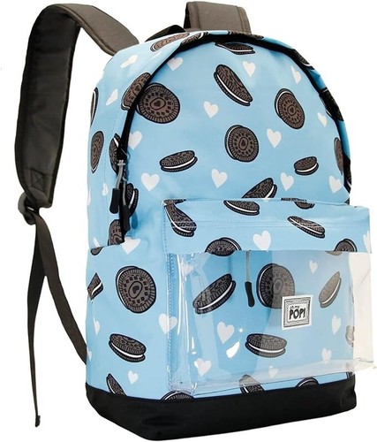 Mochila Oh My Pop HS con Bolsillo Transparente Diseño de Galleta Crujiente BNWT Festival - Imagen 5 de 5