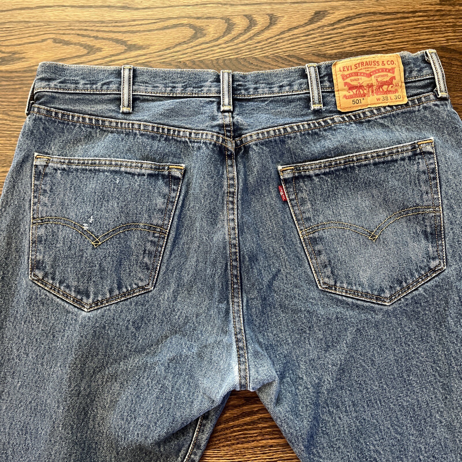 Levis 501 XX Mens Jeans 38x29 Straight Leg Denim Button Fly Jeans - View 11