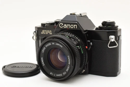 [MINT] Canon AV-1 Black 35mm SLR Film Camera New NFD 50mm f/1.8 From JAPAN