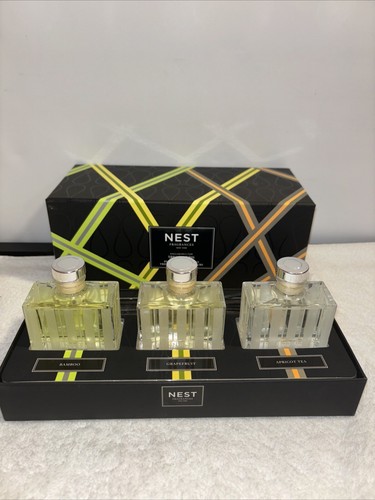 NEST New York Fragrances Bamboo & Grapefruit Reed Diffuser Gift Set 3 New 40 Ml
