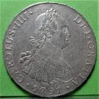 CARLOS IIII, 8 Reales, 1791, POTOSI -JR, COLONIAL SPANISH, Silver,