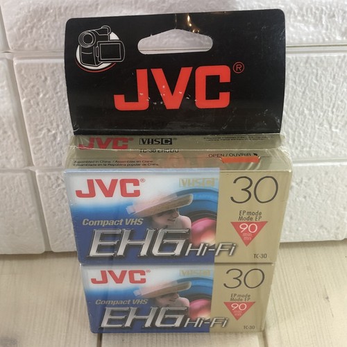 JVC Compact VHS EHG Hi-Fi TC-30 Set of 2 Tapes 90 Mins EP Mode New Sealed See - Bild 7 von 7