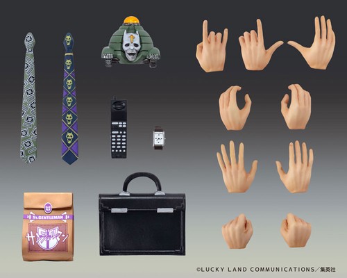 PSL Super Action Statue BIG JoJo's Bizarre Adventure Part.IV Yoshikage Kira PREO - Picture 11 of 13