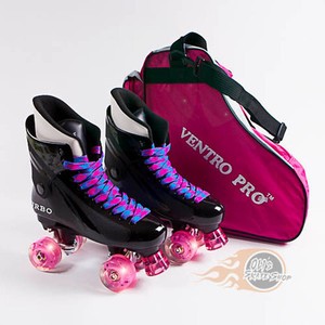 Light Up Wheels Disco Bauer Style Flashing Ventro Pro Turbo Quad Roller Skate