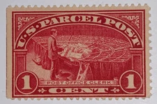 TRAVELSTAMPS: 1913 US SCOTT #Q1 ,1c PARCEL POST OFFICE CLERK MNH MINT OG
