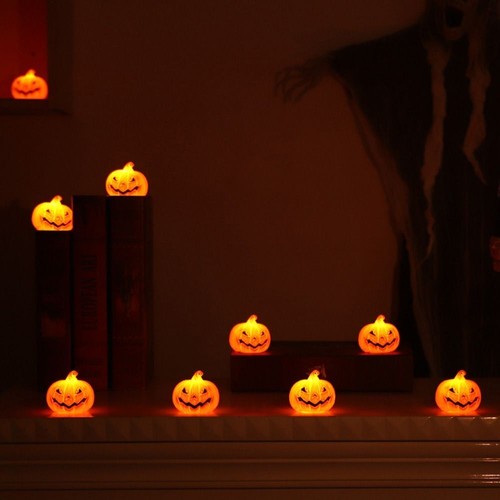 LED Halloween Decoration ABS Night Light Pumpkin Lamp Photography Props - Picture 6 of 12