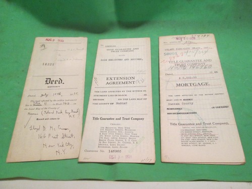 Ephemera Deeds Mortgage 1930 lot ISLAND PARK LONG BEACH,TITLE GUARANTEE & TRUST - Picture 4 of 12